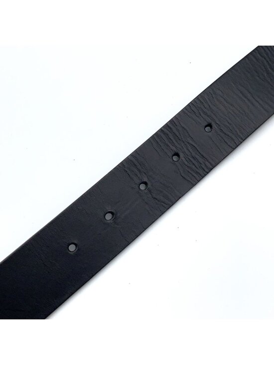 Gucci Interlocking Buckle Leather Black Belt Silver main image 4